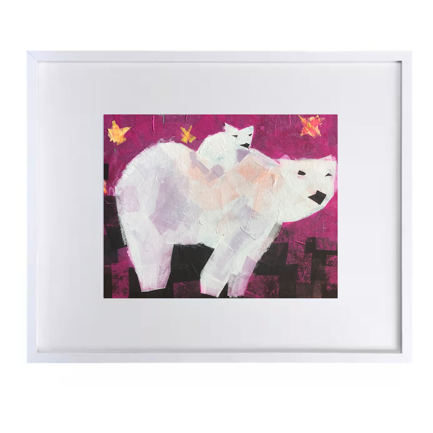 Pink Polar Bear Print for Babies and Kids