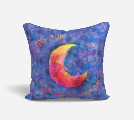 I Love You to the Moon and Back Soft Throw Pillow