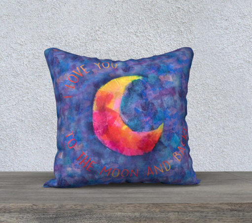 I Love You to the Moon and Back Soft Throw Pillow