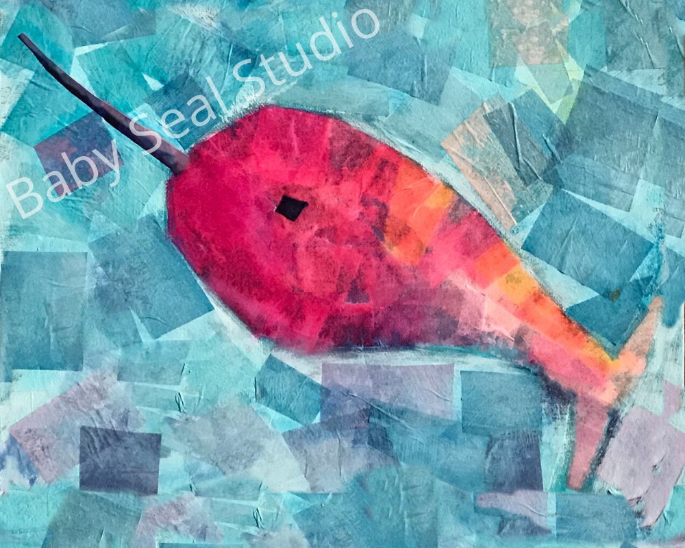 Pink Narwhal Picture for Babies and Kids