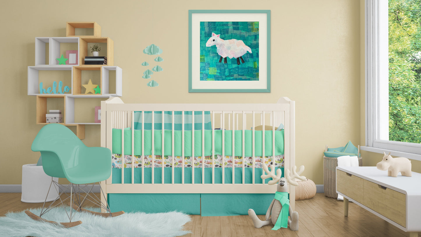 Cute Sheep Print for Nursery