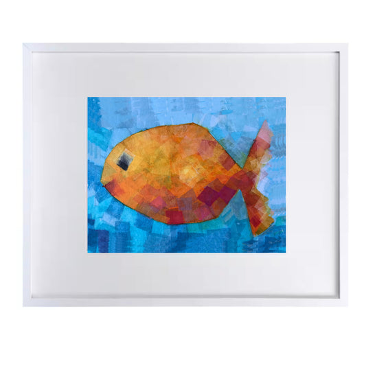 Goldfish nursery print for babies and kids