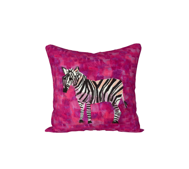 Plush Zebra Throw Pillow Baby Seal Studio
