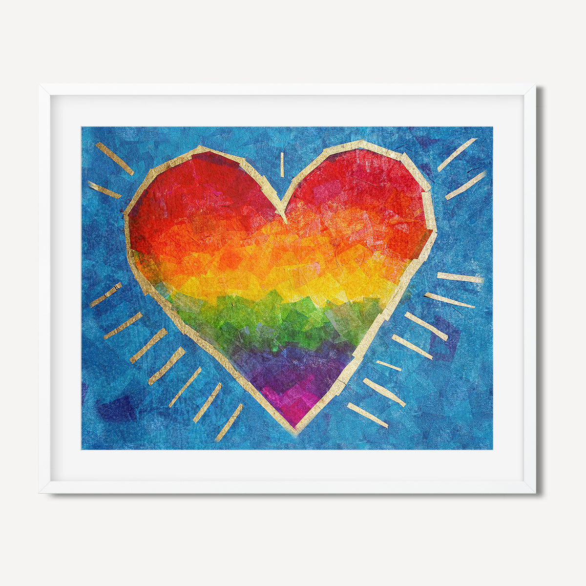 Rainbow Heart Print for Nursery