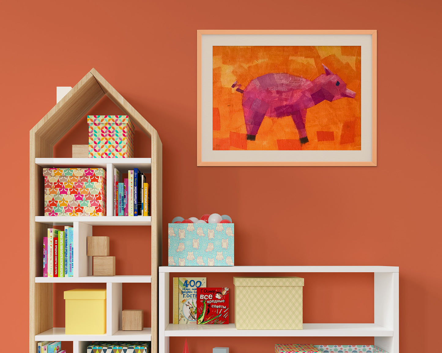 Set of 4 Baby Farm Animal Prints for Nursery