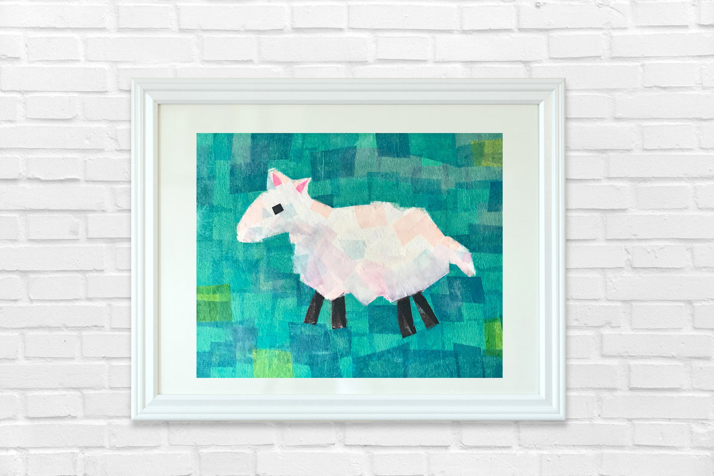 Cute Sheep Print for Nursery