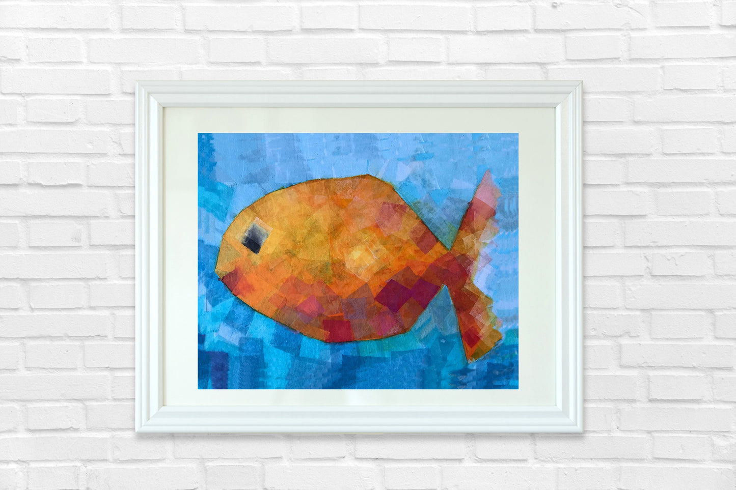 Goldfish nursery print for babies and kids