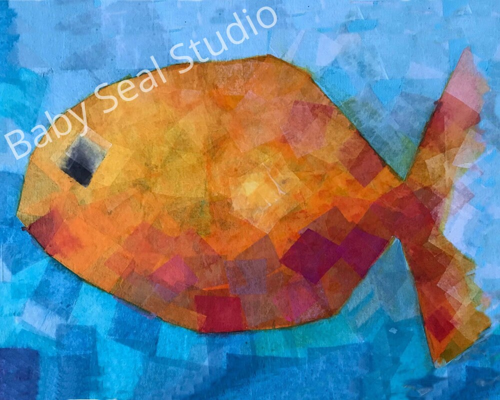 Set of 4 Ocean Critter Nursery Prints