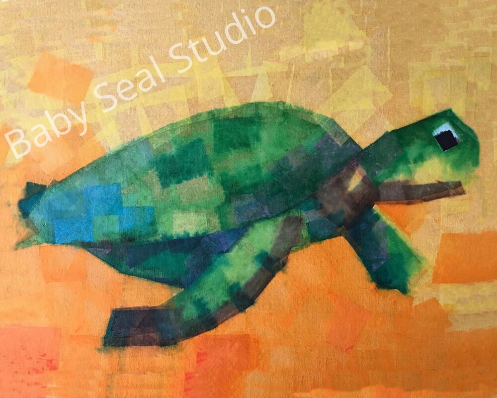 Set of 4 Ocean Critter Nursery Prints