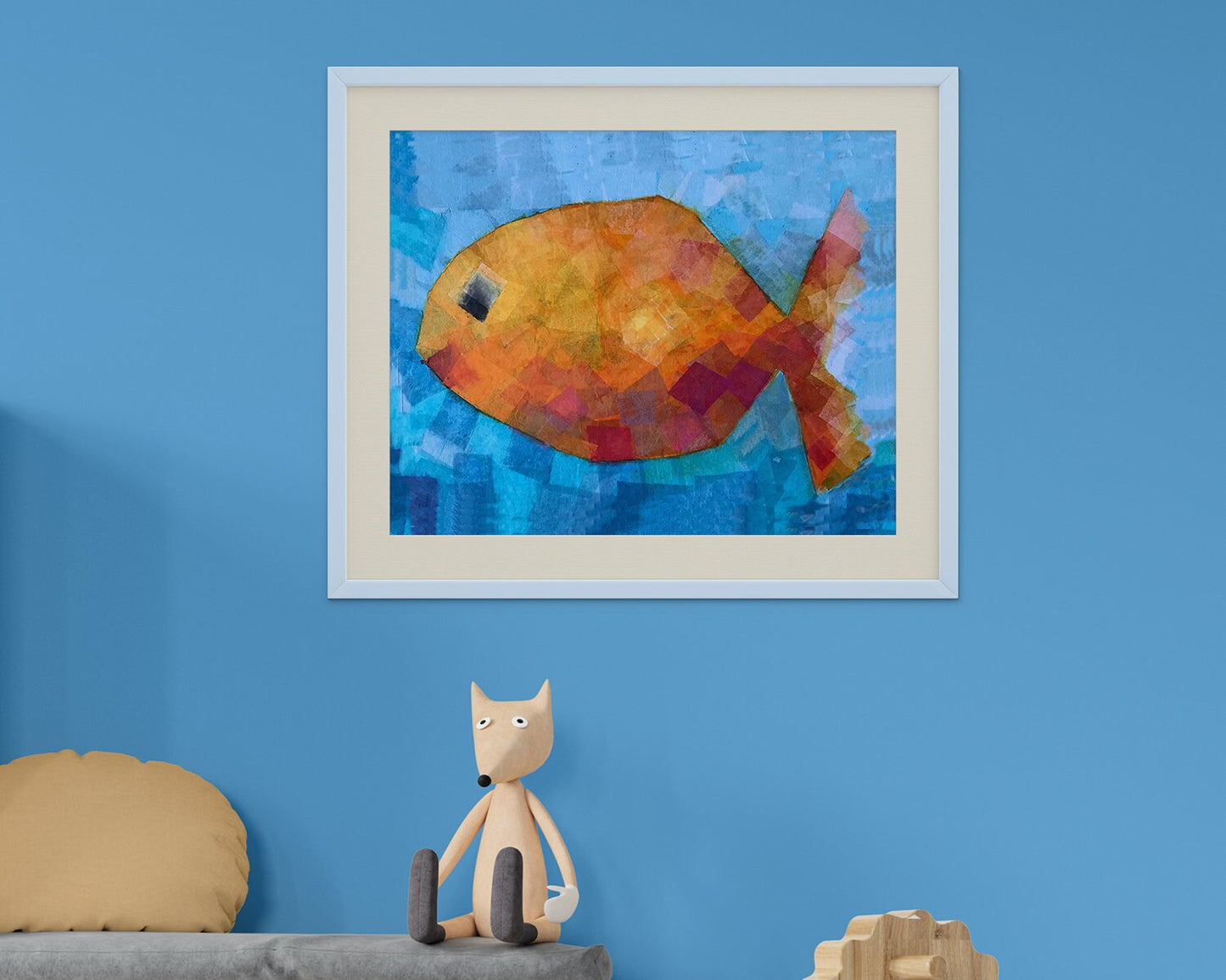 Goldfish nursery print for babies and kids