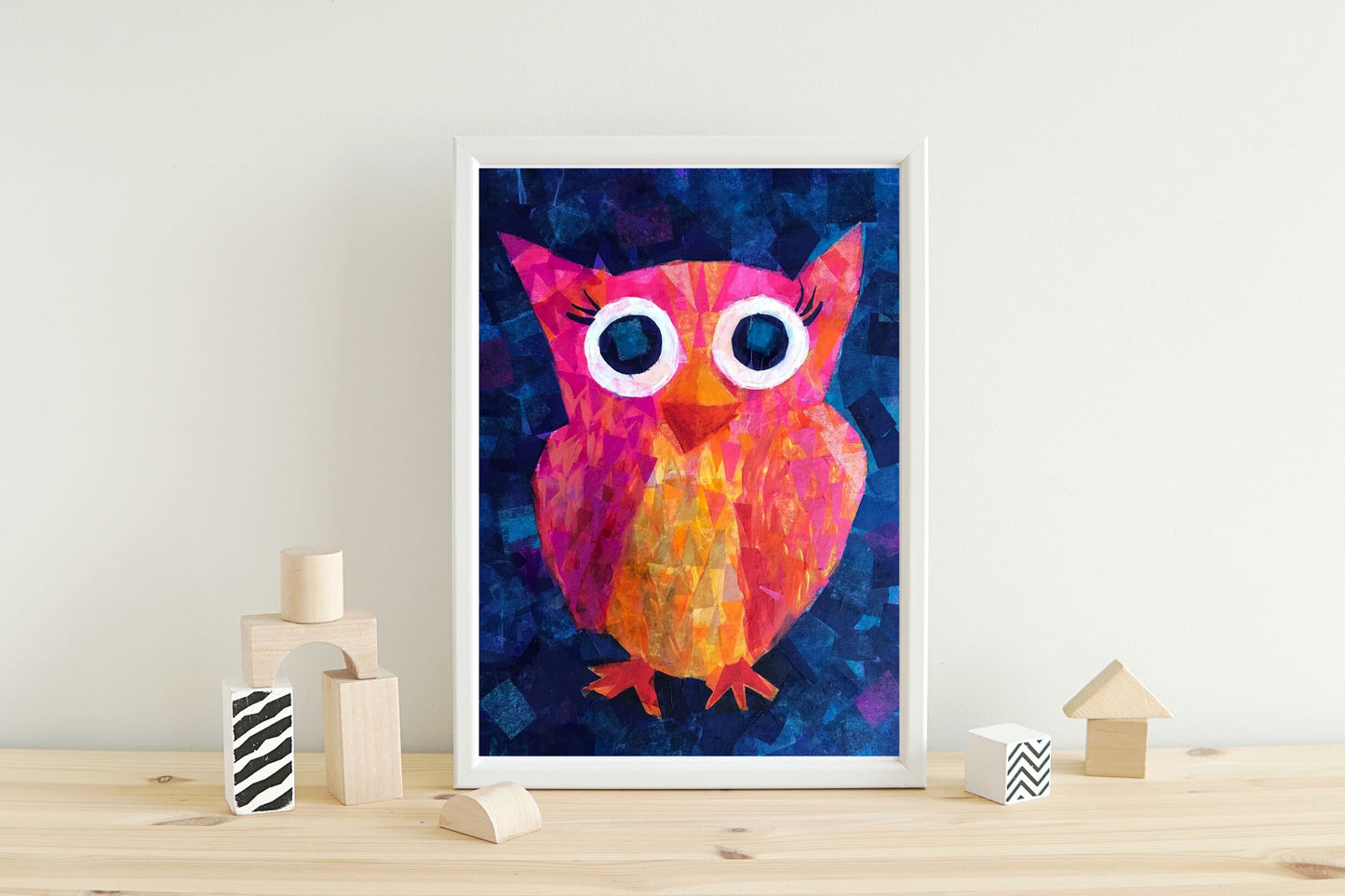 Pink Owl Picture for Kids